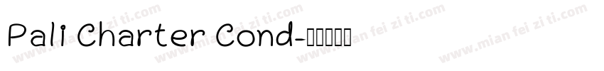 Pali Charter Cond字体转换